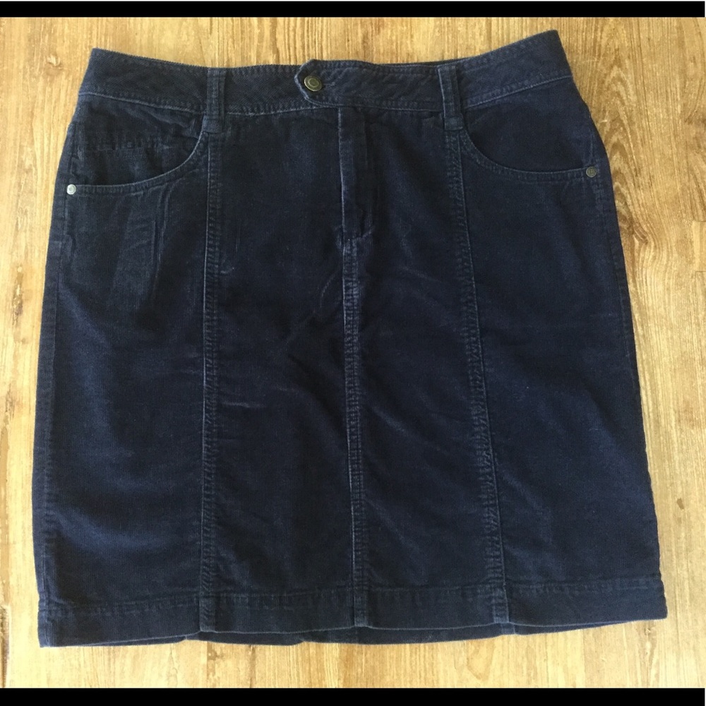 Navy blue corduroy skirt